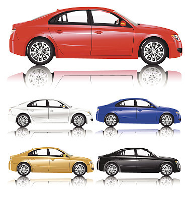 Red Sedan Car
