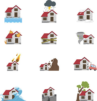 Illustration of natural disaster icon
