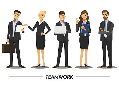 Business People teamwork ,Vector illustration cartoon character.