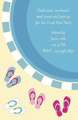 Pool party invitation