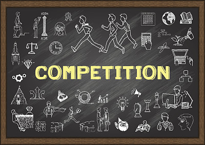 competition on chalkboard