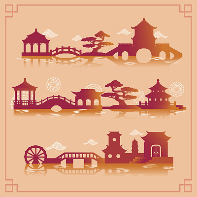Chinatown/ silhouette city