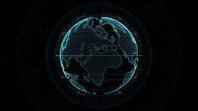 3D rendering of earth animation.