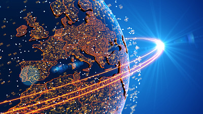 Global International Connectivity Background
