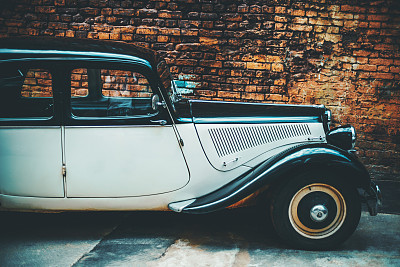 Side view of luxury vintage car