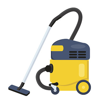 Vacuum cleaner vector illustration. Hoover icon. Cleaning machine