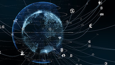 5G and AI technology, Global communication network concept.