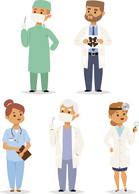 Doctor character vector isolated