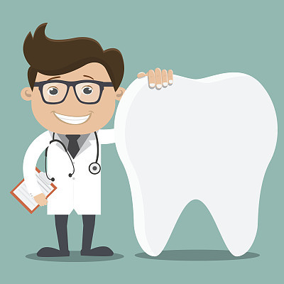 Doctor and teeth , Dentist concept - vector illustration
