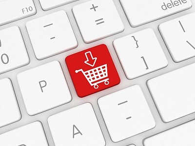 E-commerce internet shopping button keyboard