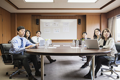 Business team working in meeting room