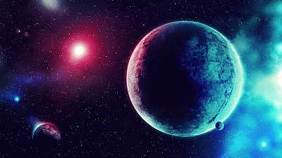 Blue Red Galaxy