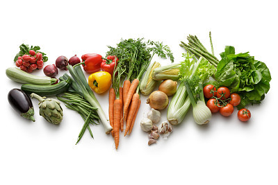 Vegetables: Variety Of Vegetables Isolated on White Background