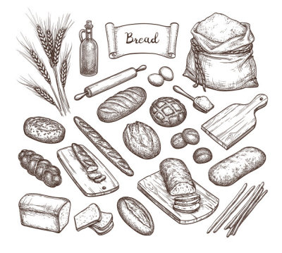 Bread and Ingredients.