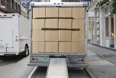 Delivery truck in Manhattan