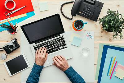 Creative designer in his office