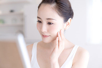Beauty concept of asian girl. Skin care.