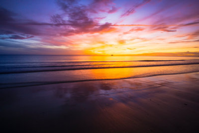 Beautiful tropical sunrise on the beach