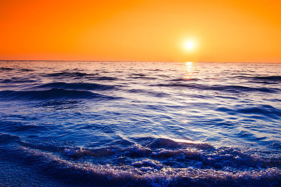 Sunset over sea