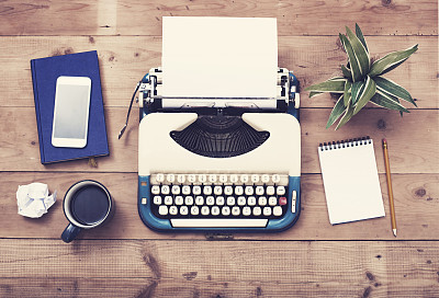 Retro typewriter desk