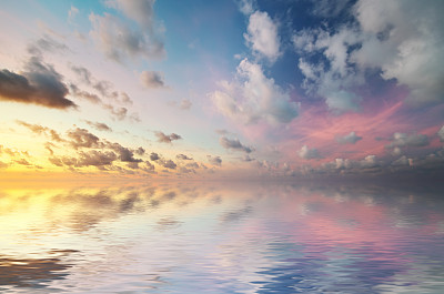 Sky background on sunset.