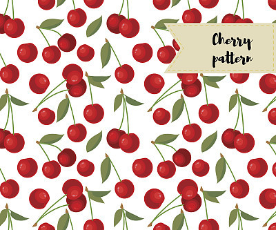 vector cherry seamless pattern. background, fabric design, wrapping paper, cover