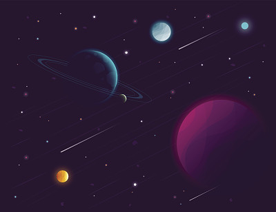 Space background. Vector illustration