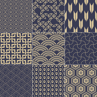 seamless japanese traditional mesh pattern