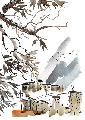 Old town chinese landscape