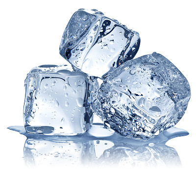 Three ice cubes