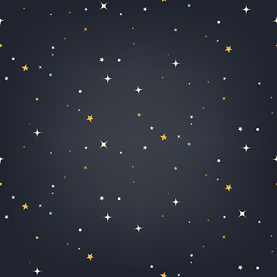 Night sky with stars seamless vector pattern