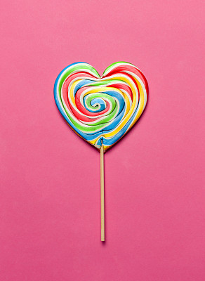 Heart shaped lollipop