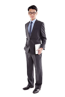 Businessman Holding Computer Tablet