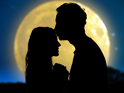 Couple under the Moonlight. My astronomy work.