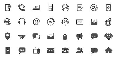 contact us vector icons