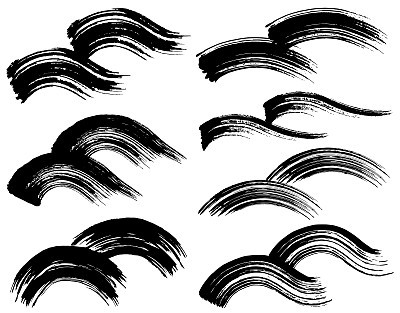 brush stroke waves.