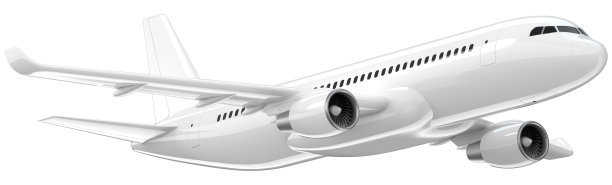 High detailed white airliner, 3d render on a white background. Airplane Take Off, isolated 3d illustration. Airline Concept Travel Passenger plane. Jet commercial airplane.