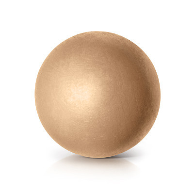Golden ball 3D illustration