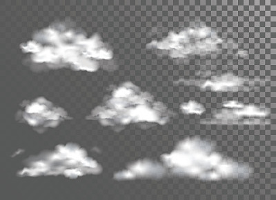 Fog , smoke and cloud isolated transparent special effect.