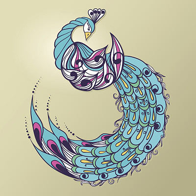 Drawing of mythical swan