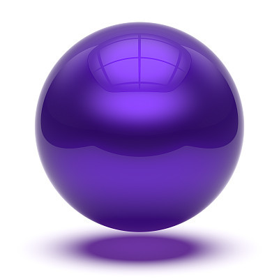 Purple sphere round button basic ball circle geometric shape blue