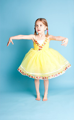 Young Ballerina Dancing on her Toes