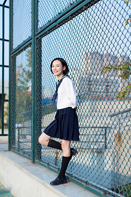 female students in the playground