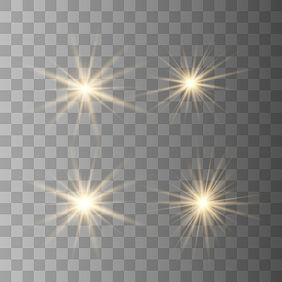 Glowing star explosion with rays. Vector