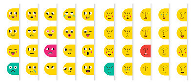 Set of Emoticons or Emoji for Devices. Vector Illustration.
