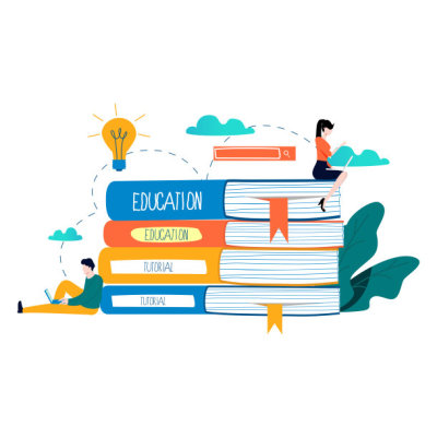 Education, online training courses, distance education vector illustration