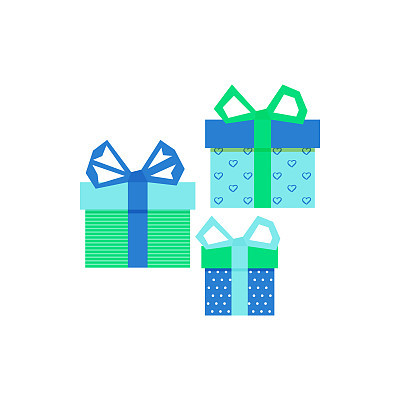 Set with gift for any design. Colorful blank cardboard package box. Product packaging. White background. Surprise symbol. Gift box Vector design template. . Holiday background. Christmas vector.