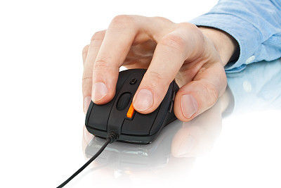 computer mouse with hand