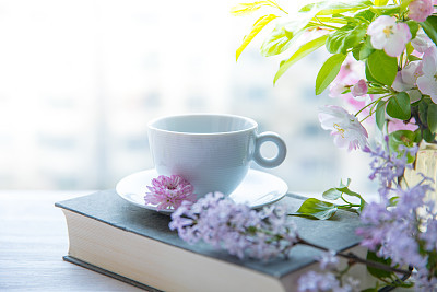coffee and flowers