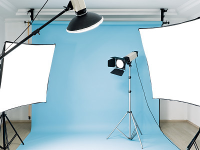 Empty photographic studio